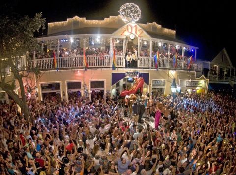 The shoe drop festivities were once the place for Key West's gay community to ring in the new year. Today, the crowd is a mixture of tourists and locals from every walk of life. 