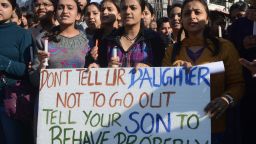 Indian students in Amritsar on December 20 protest against the New Delhi rape that ultimately resulted in a woman's death.