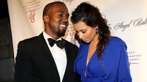 We'd love to know what Kanye was whispering in Kim's ear as they clung to one another at the Angel Ball 2012 in New York City on October 22.
