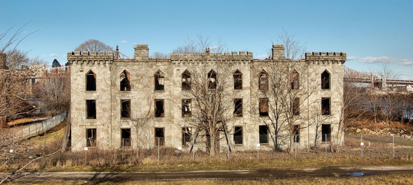 The abandoned Renwick Hospital on Roosevelt Island in New York City. A $4.5 million restoration project will open Renwick to the public in 2013