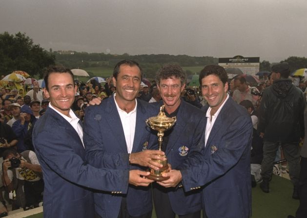 In 1997 Jimenez was assistant to team captain Seve Ballesteros as Europe retained the Ryder Cup at Spain's Valderrama Golf Club -- the first time it had been played outside of the U.S. and the UK.
