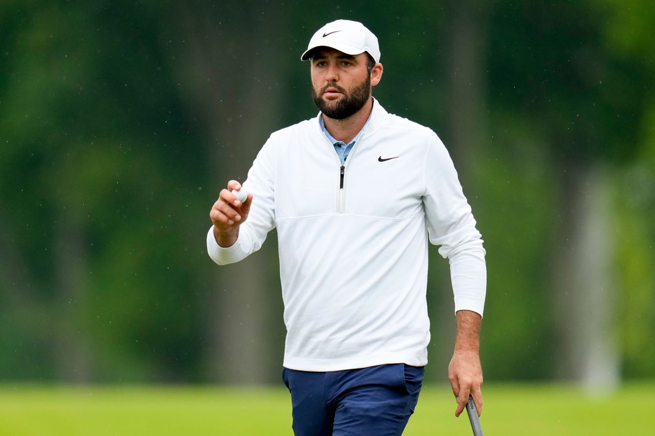 Scottie Scheffler walks on the course at the PGA Championship in Louisville, Kentucky, on May 17. 