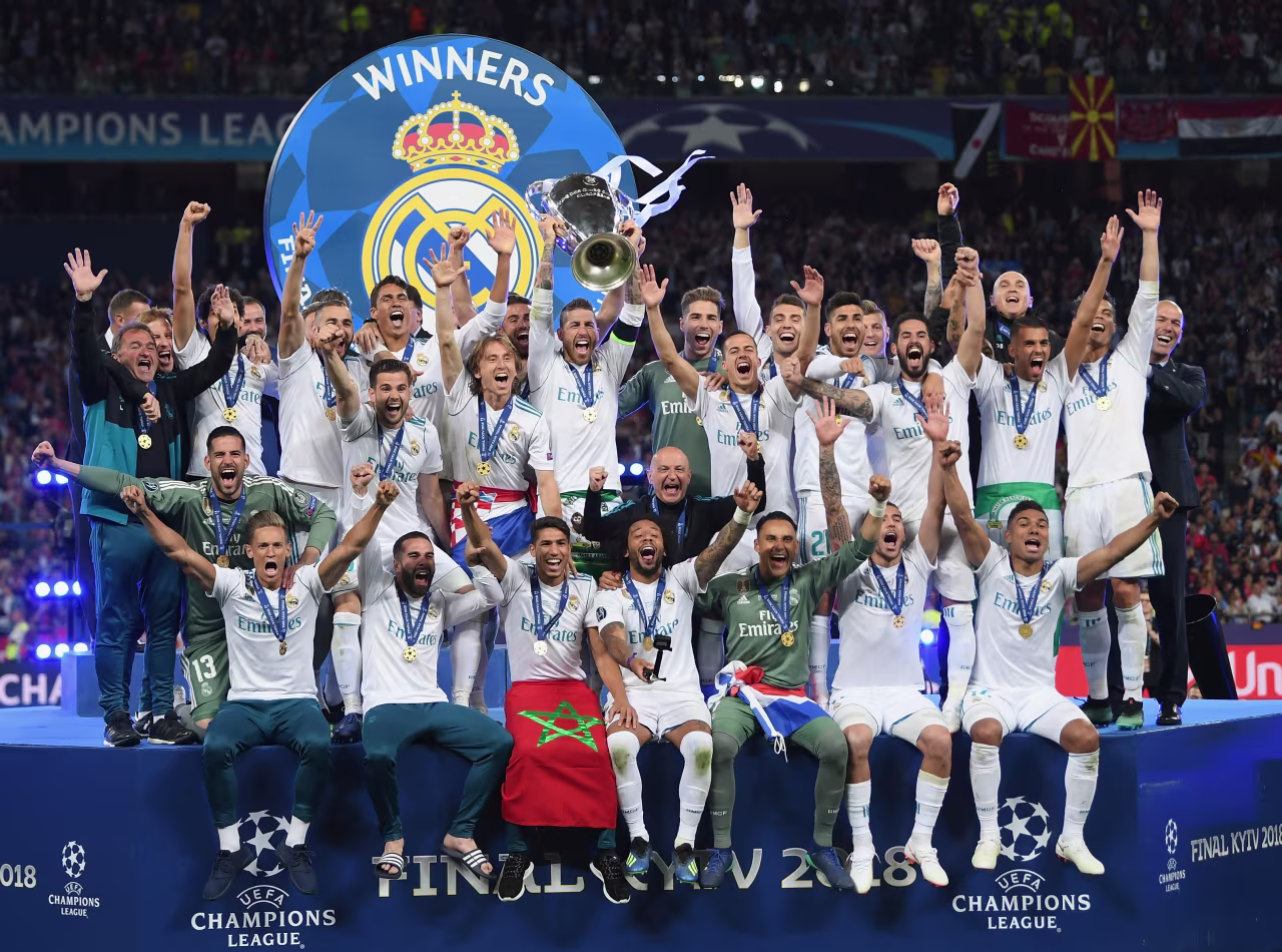 Real Madrid lifts a record 13th European Cup.