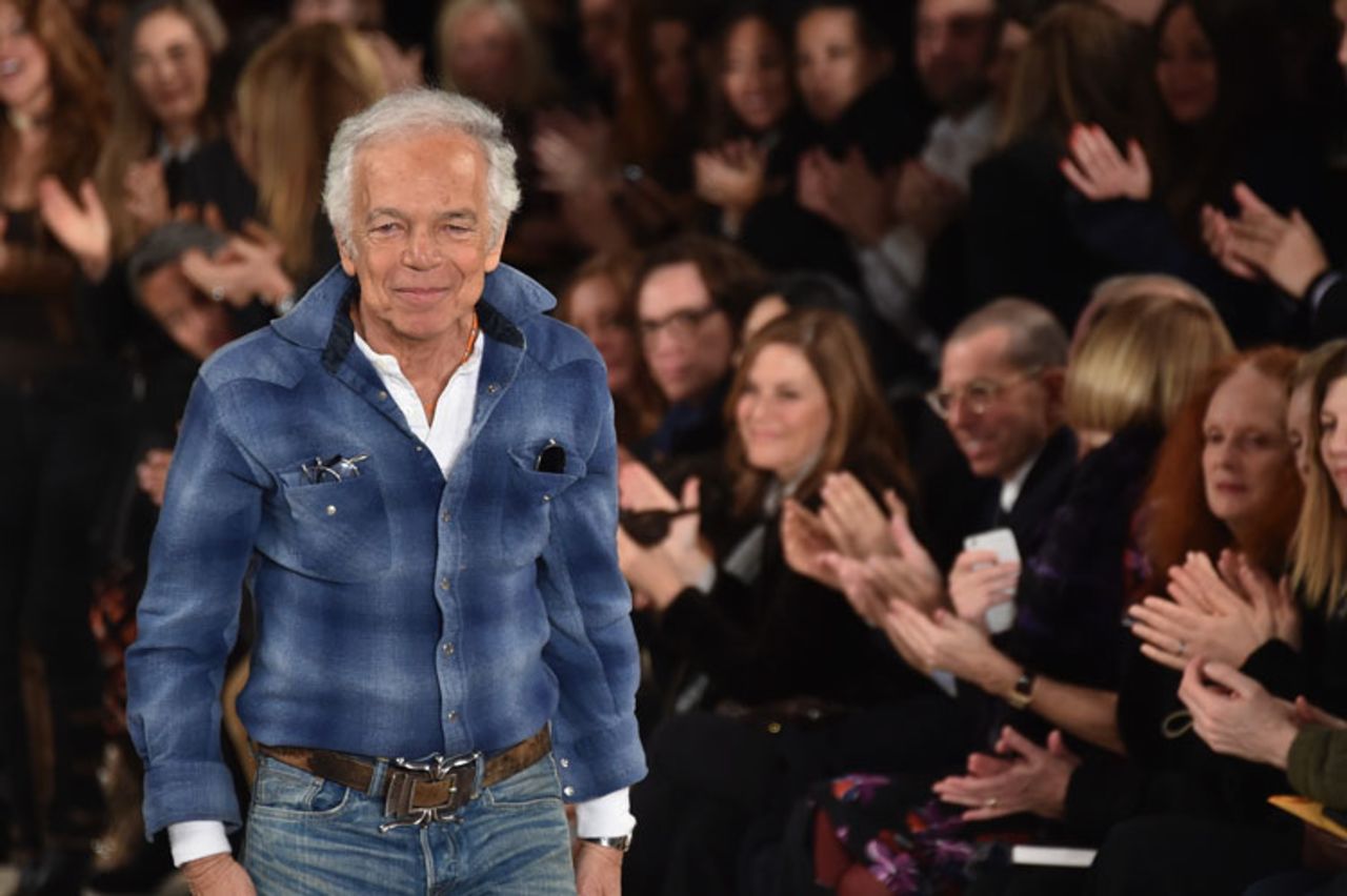 Designer Ralph Lauren attends the Ralph Lauren fashion show during Mercedes-Benz Fashion Week Fall 2015 at Skylight Clarkson SQ. 