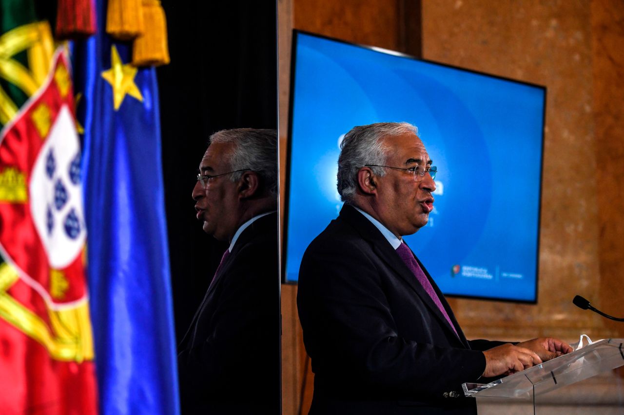 Portugal Prime Minister Antonio Costa holds a press conference at Palacio da Ajuda in Lisbon on January 13.