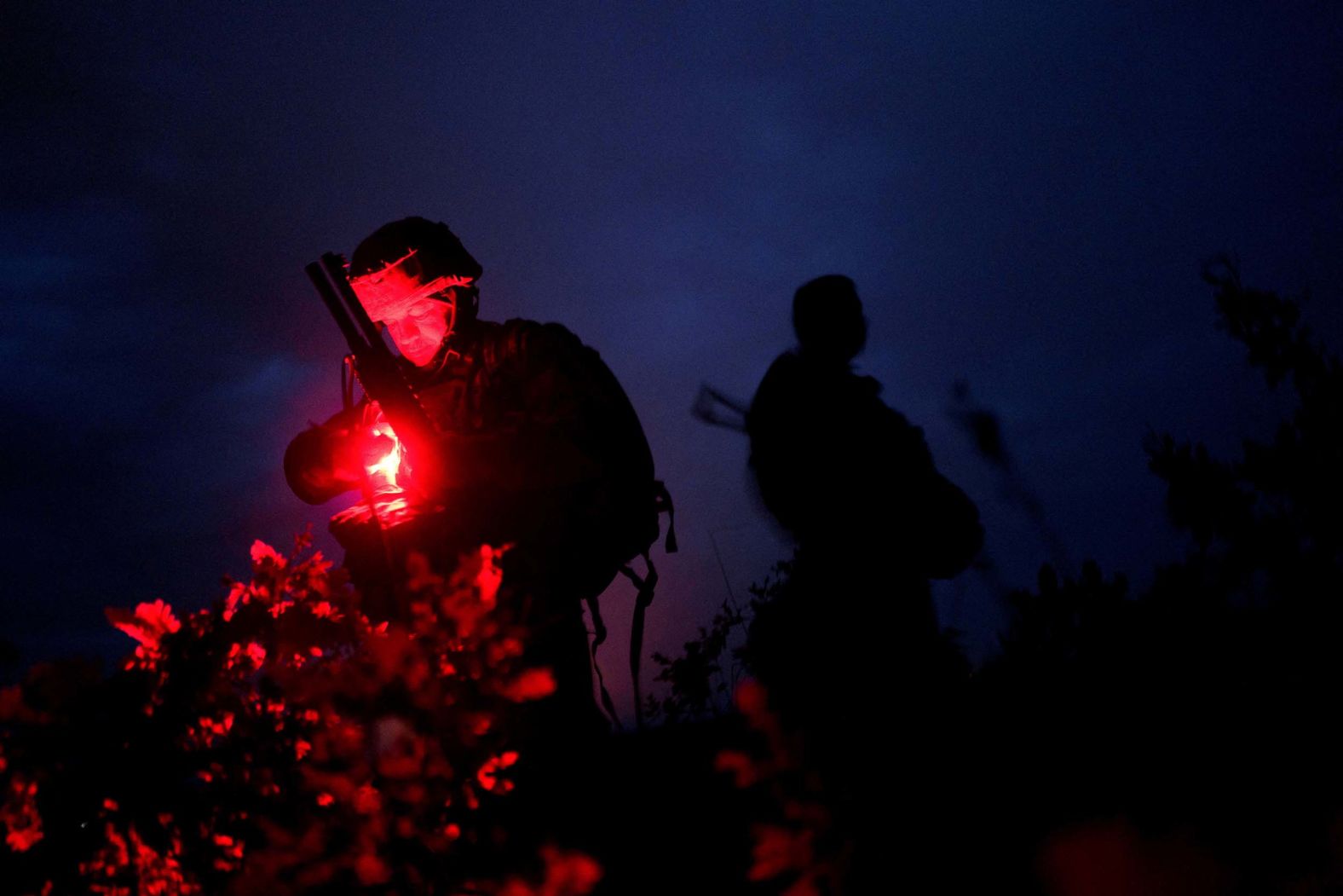 Ukrainian service members are stationed in the country’s Donetsk region, near the front lines of the war with Russia, on Thursday, September 18.