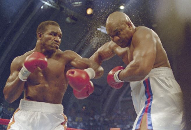 Foreman fought heavyweight champion Evander Holyfield in 1991 but lost by decision. It was billed as the "Battle of the Ages."