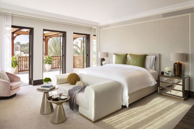 <strong>The Royal Malakiya Villa at Jumeirah Dar Al Masyaf: from $3,800 per night. </strong>These exclusive villas boast expansive Arabian-inspired spaces, including lounge areas and bedrooms that open onto serene terraces and patios with a private plunge pool and cabanas.