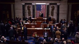 A image on House TV shows the House floor during fiscal cliff voting on January 1, 2013.