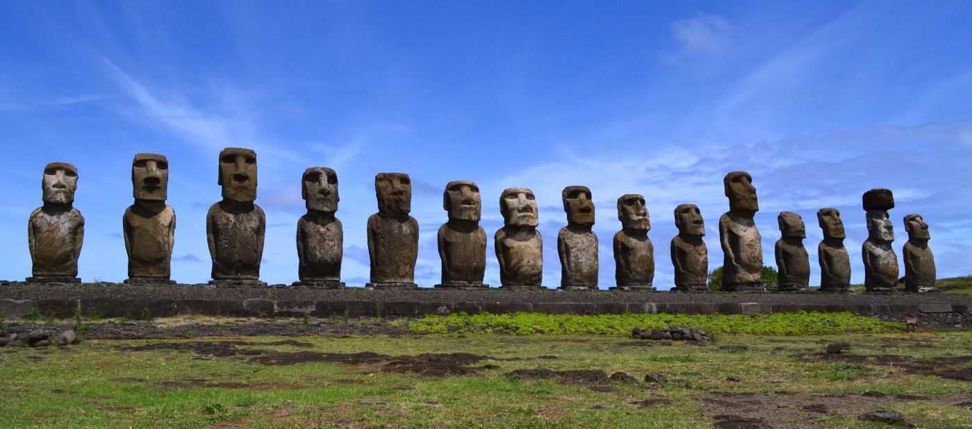 People come to Easter Island primarily for the moai. These incredible monolithic statues are carved from a single piece of stone, number around 1,000 and are scattered all over the island. 
