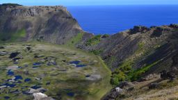 Easter Island is primarily made up of three extinct volcanoes: Terevaka, Poike and Rano Kau (pictured)