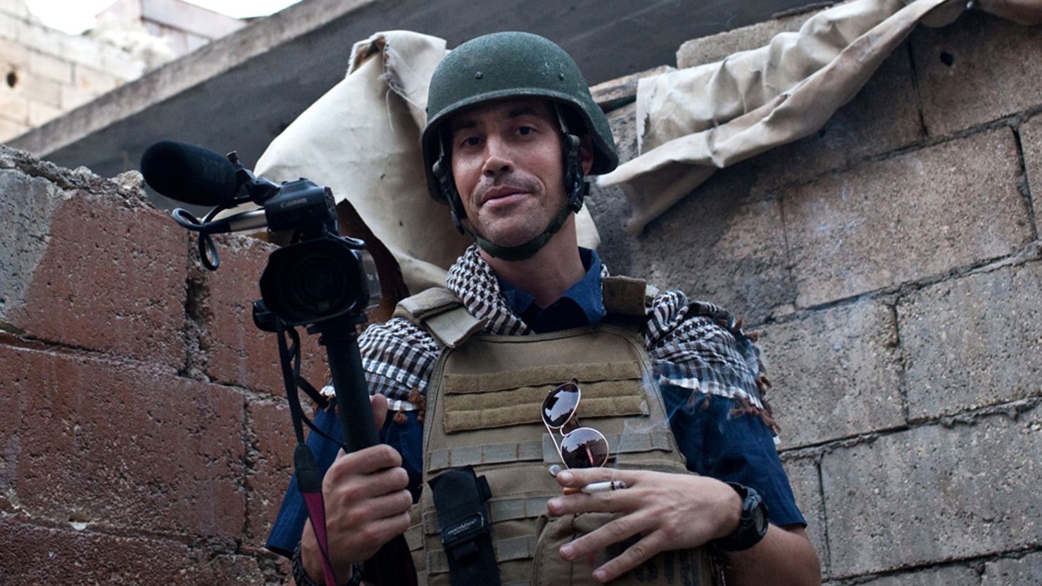 U.S. journalist James Foley, beheaded by ISIS, is pictured here in Aleppo on November 5, 2012.