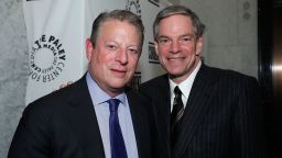  Al Gore, chairman and co-founder of Current TV, and Joel Hyatt, executive vice chairman and co-founder of Current TV, attend the Current TV Upfront at the Paley Center For Media on February 9, 2011 in New York City.