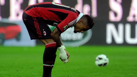 AC Milan midfielder Kevin-Prince Boateng walked off the pitch after being racially abused in his side's friendly with Pro Patria.