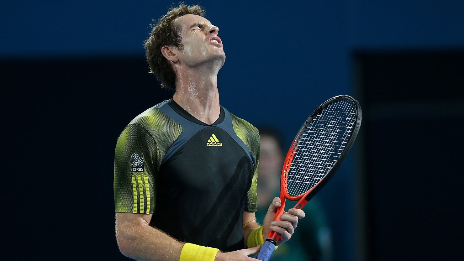 Andy Murray found it tough going in the heat at the Brisbane International on Thursday.