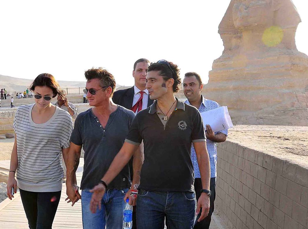 The actor-turned-activist took American film star Sean Penn to Egypt in 2011, where they toured the pyramids and also visited Tahrir Square in Cairo.
