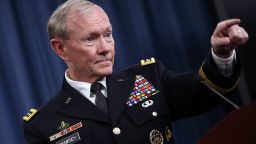  Chairman of the Joint Chiefs of Staff Gen. Martin Dempsey briefs the media at the Pentagon June 7, 2012 in Arlington, Virginia.