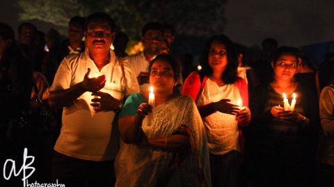 Thousands of protesters held vigils in Indian cities in memory of the unnamed victim.