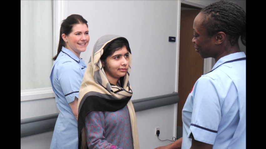 Malala Yousafzai Walks From Hospital Cnn 6413