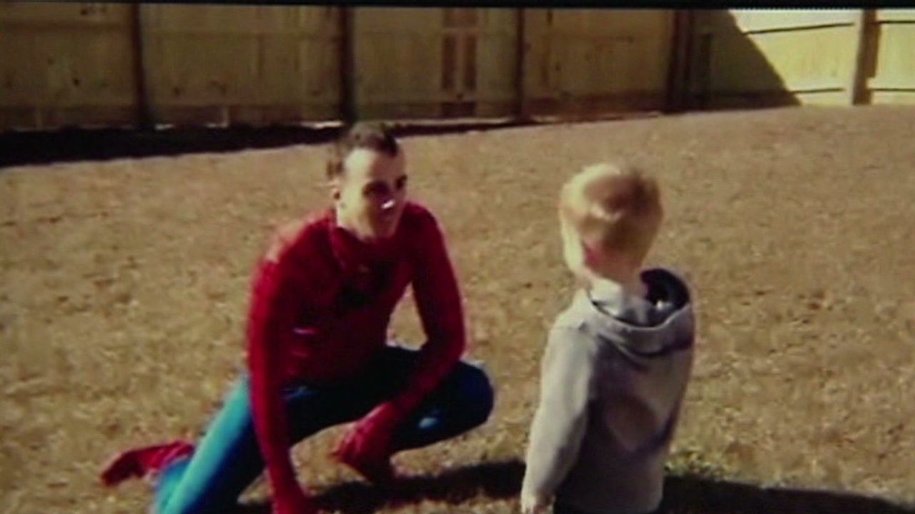 ‘spider Man’ Soldier Surprises Son Cnn