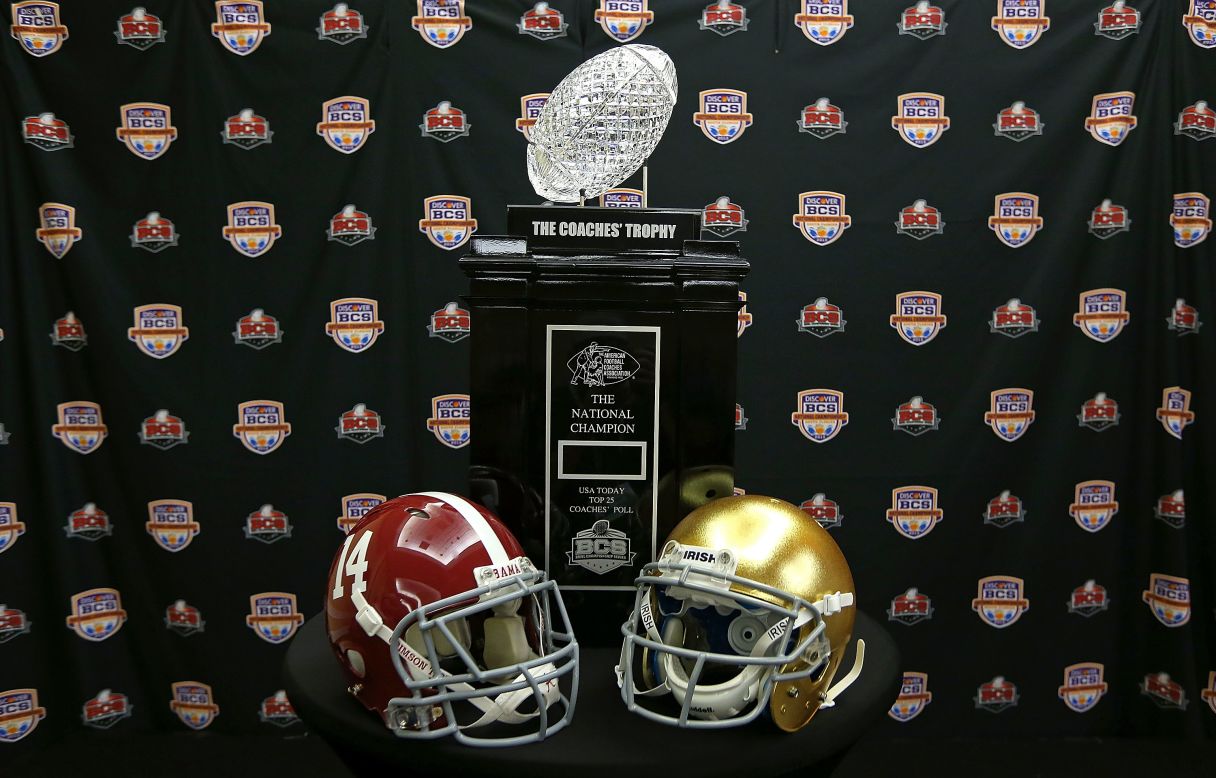 The Coaches' Trophy is up for grabs when No. 1 Notre Dame meets No. 2 Alabama in the <a href="http://sportsillustrated.cnn.com/college-football/news/20130101/alabama-notre-dame-bcs-preview-hub/" target="_blank">Discover BCS National Championship</a> game Monday night in Miami. 