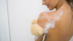 woman shower soap 