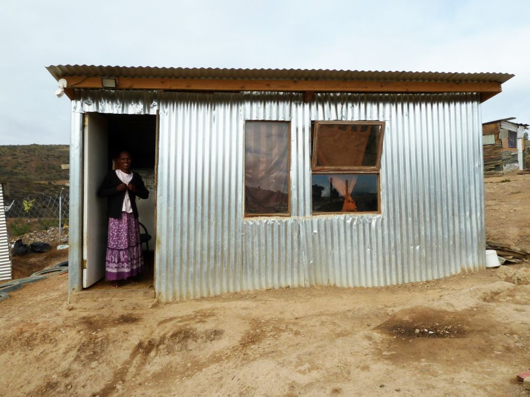 Plaatjie, a domestic worker employed once a week, says her family's life has improved significantly after relocating to the iShack.
