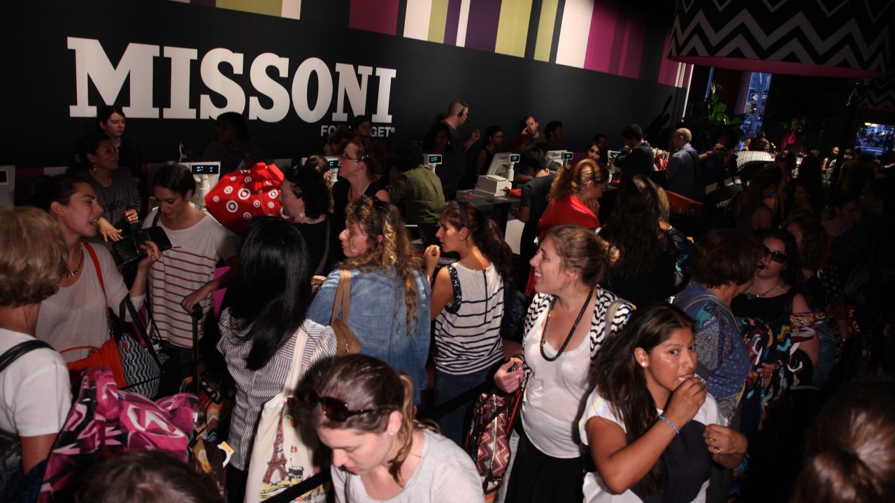 Missoni partnered with Target in 2011 to produce a more budget-friendly collection. A Target pop-up store is seen in New York on September 8, 2011.