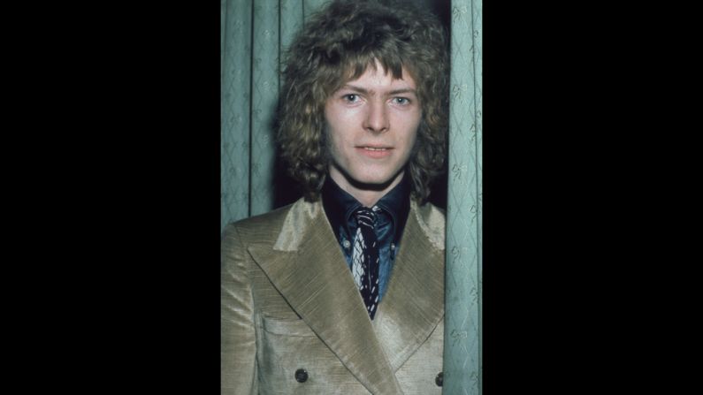 Bowie appears at the Disc and Music Echo Valentine Awards ceremony at the Cafe Royal in London in February 1970. 