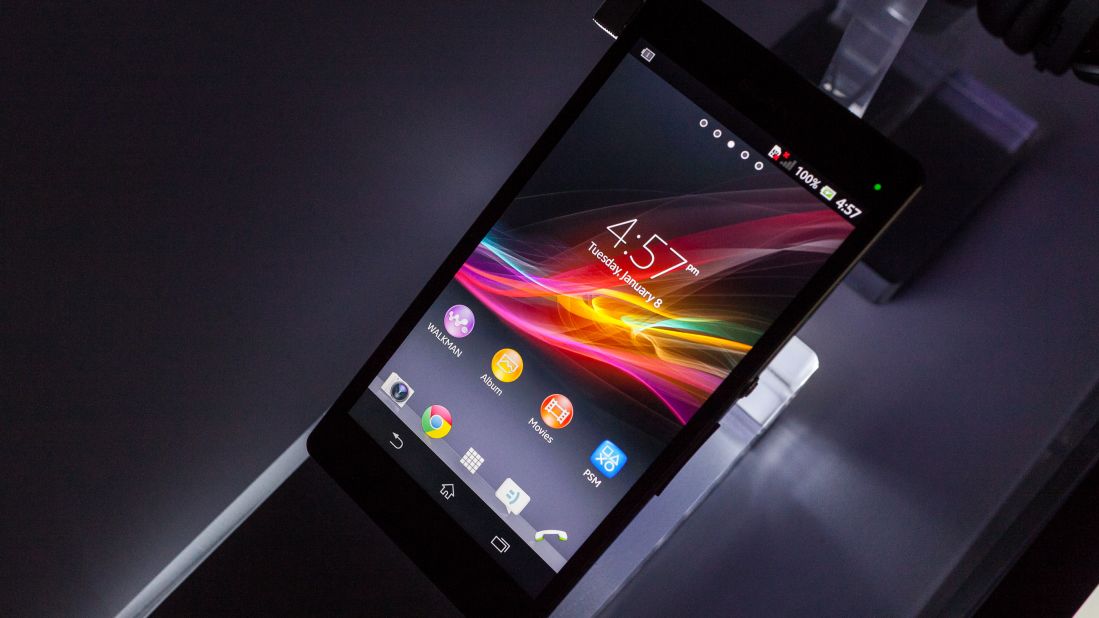 The Sony Xperia Z smartphone was announced at the the Consumer Electronic Show on Monday.