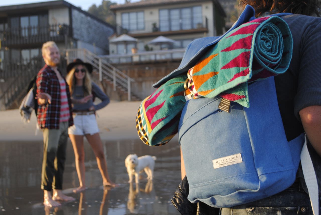Clough founded stone + cloth, which sells backpacks and donates a portion of the profits to a nonprofit partner working to improve education in Tanzania. "I decided to make backpacks to create a symbol linking my mountaineering trip with education," Clough says.