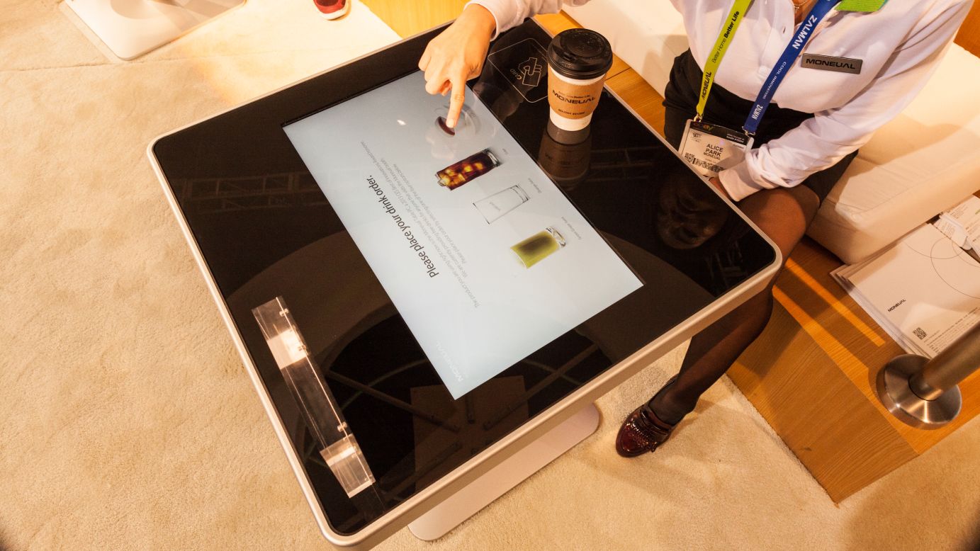 No more annoying waiters! Moneual makes this interactive restaurant tabletop, called Touch Table PC, which would enable customers to browse menus, order food and pay directly from the table.