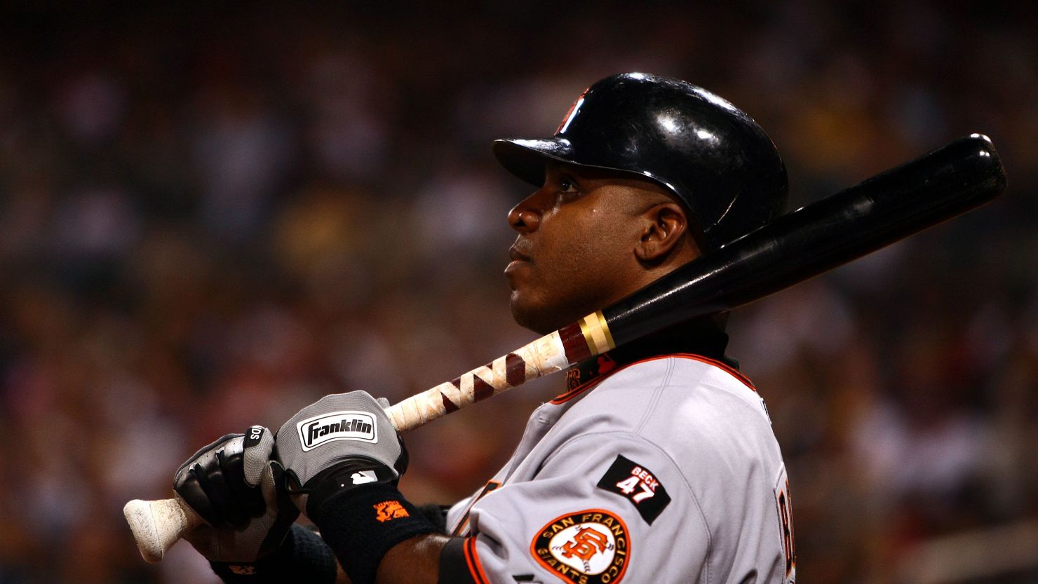 Barry Bonds, shown in 2007 when he played for San Francisco, hit 762 home runs, but was passed over for the Hall of Fame.