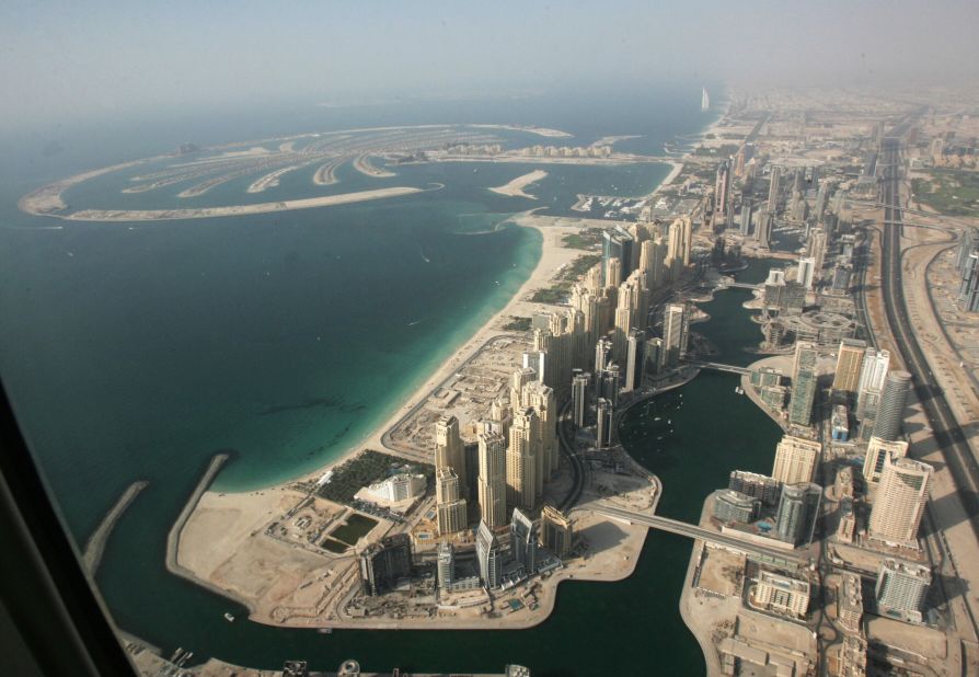 Those who stop off in Dubai will be able to take in the city's spectacular skyline as well as the wonders of construction that are the artificial islands of the Palm Jumeirah.