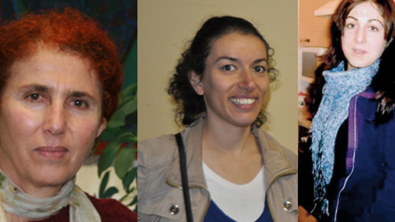 Three Kurdish victims Sakine Cansiz (left), Fidan Dogan (center) and Leyla Sonmez who were shot dead in Paris.