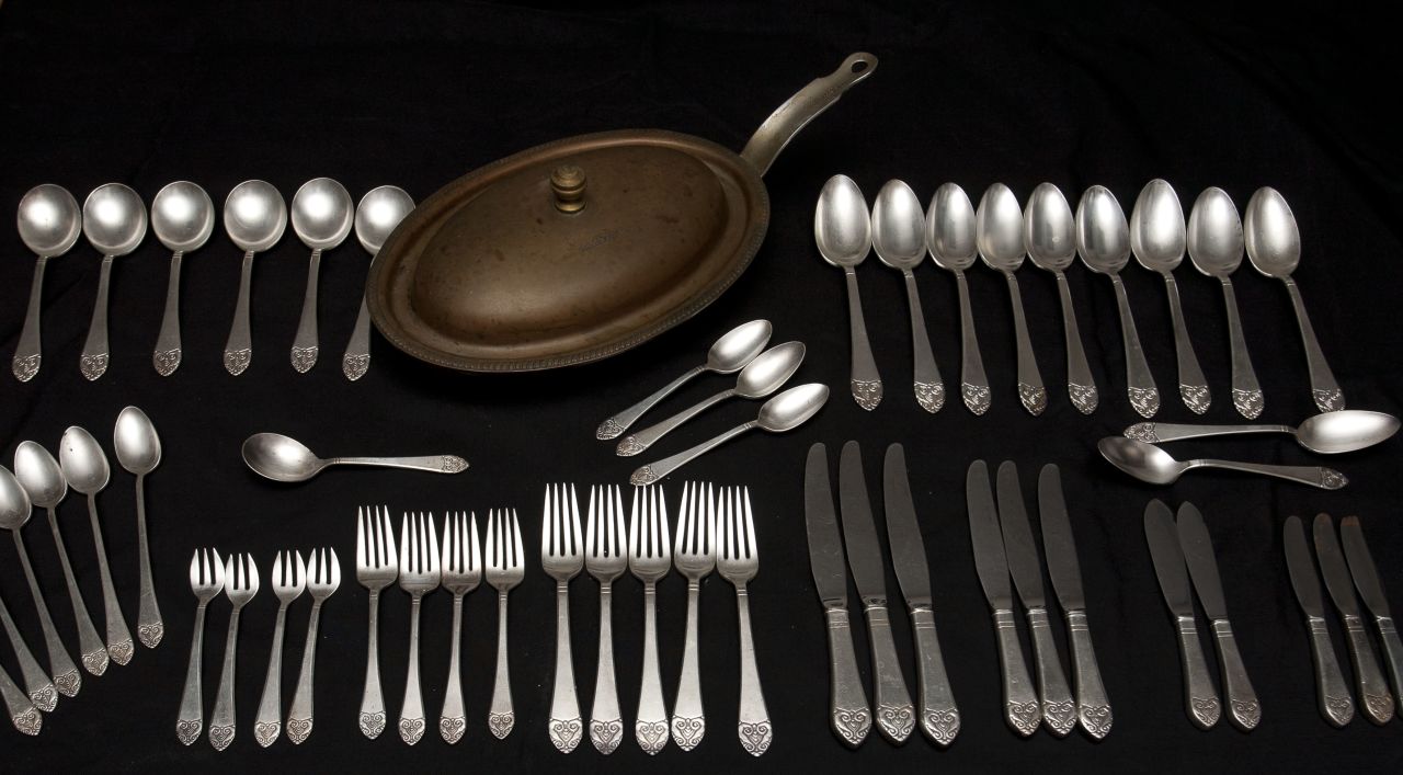 A recurring theme from the amnesty has been the quirky tales behind the items, organizers say. This extensive collection of cutlery and kitchenware was returned by 51-year-old Joe Molick, whose mother was offered the items after her friend -- who worked at the hotel roughly 50 years ago -- said the Waldorf was clearing out old cutlery and kitchen items.