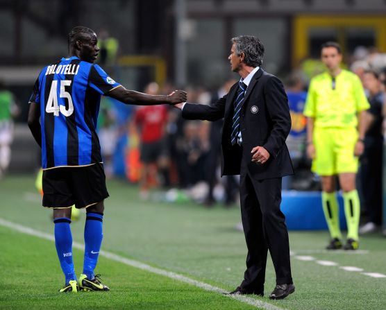 Balotelli joined Manchester City from Italian club Inter Milan. His relationship with Inter coach Jose Mourinho endured numerous ups and downs. Disciplinary issues littered his time at the San Siro and the situation came to a head in March 2010, when Balotelli was left out of Inter's squad for a Champions League tie after an altercation with Mourinho. 