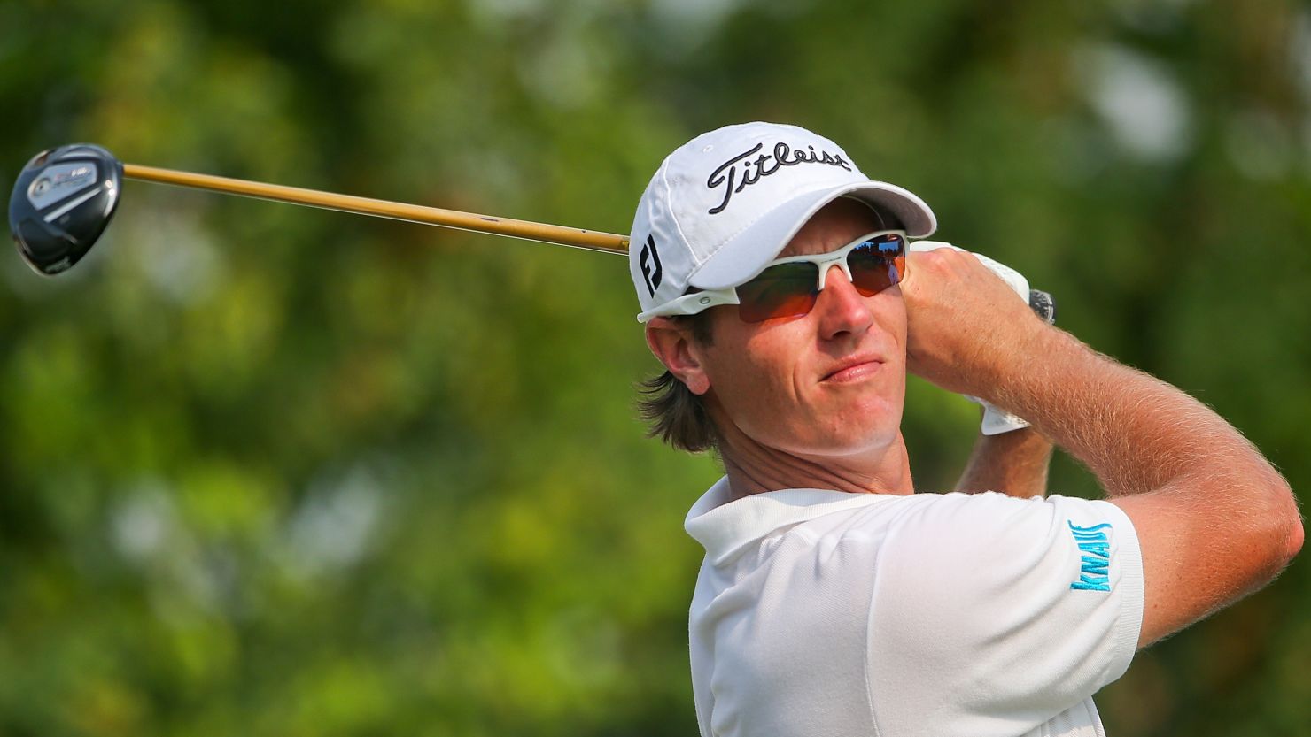 Nicolas Colsaerts showed his power by producing an astonishing drive on the third hole in Durban.