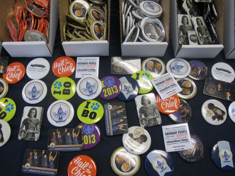 At two for $5, buttons are the most popular item at the store. "Everyone wants a button to have a piece of the day," Marketing Director Meaghan Burdick said.