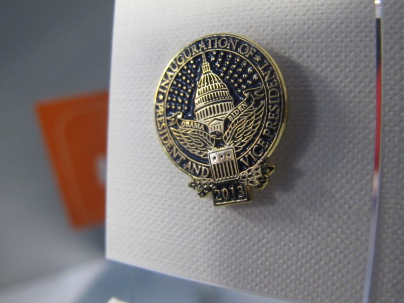 Accessories include an Inaugural seal lapel pin for $15.