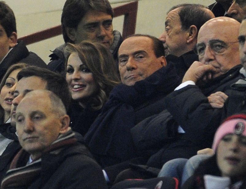 "Berlusconi is an opportunist, who will say anything to win short-term support," Italian historian John Foot -- the author of the authoritative book on Italian football "Calcio" -- told CNN, in reference to the AC Milan owner's support for Boateng after the player walked off the pitch. "His comments are hypocritical at best, especially given his alliance with anti-immigrant and far-right parties, and his comments on Barack Obama (he called him 'sun-tanned')," added Foot. Berlusconi is pictured in the center, wearing a scarf.