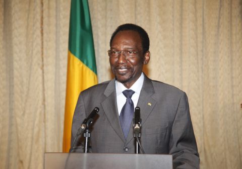 The interim president of Mali, Dioncounda Traore, speaks after a ministerial Cabinet meeting in Bamako on Friday, January 11. Malian authorities declared a state of emergency throughout the country on Friday as the army launched a counteroffensive against Islamists who were pushing south.