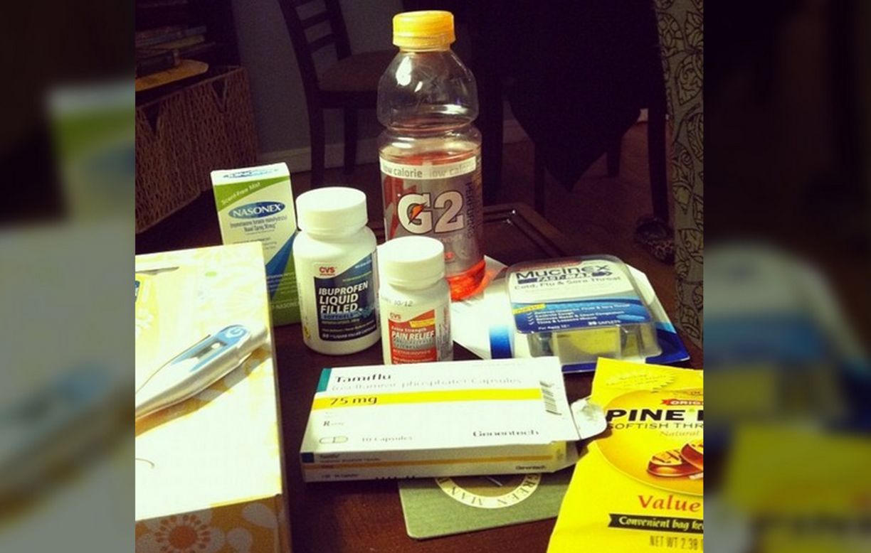 <a href="http://ireport.cnn.com/docs/DOC-909529">Jaclyn Kunz</a> from East Rockaway, New York, never had the flu until this year. But now that she is sick, she says cough drops, sports drinks, a variety of cold and flu medications and "bad television" are helping her get through her flu. 