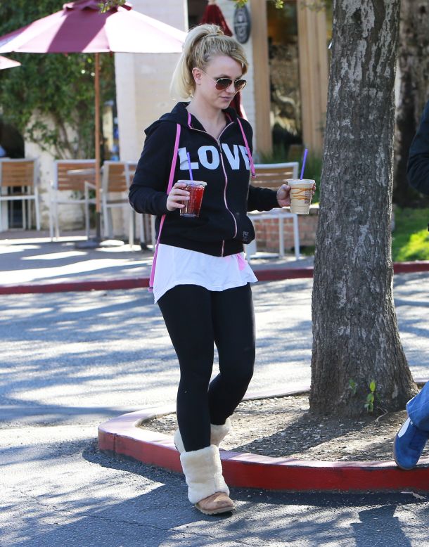 Britney Spears gets coffee in Los Angeles.