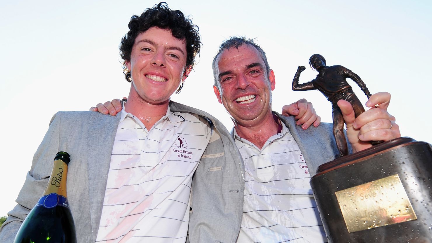 Paul McGinley (R) captained Rory McIlroy in the Seve Trophy in 2009 when GB & Ireland took on Continental Europe