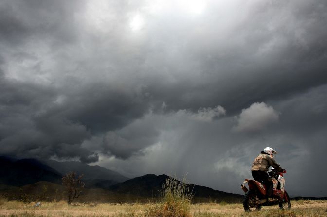 Spain's Jose Israel Borrell Gonzalez rides between Salta and Tucuman on January 12.