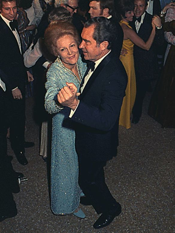 Pat and President Richard Nixon dance during a ball commemorating his second inauguration in 1973.