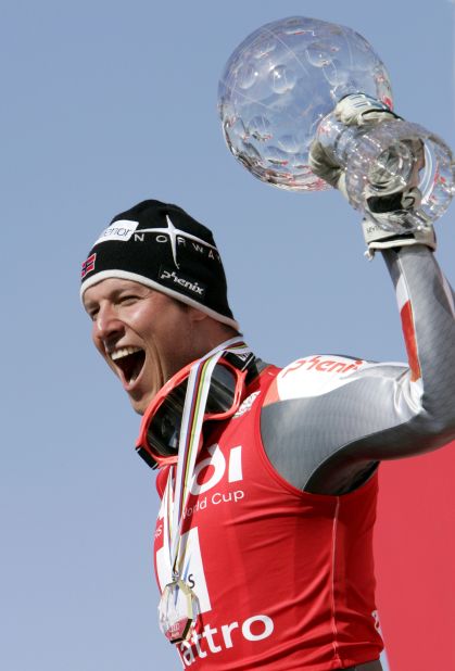 Svindal won the first of his two overall World Cup crowns in 2007 as he took the title by just 13 points after a closely-fought battle with Benjamin Raich of Austria.