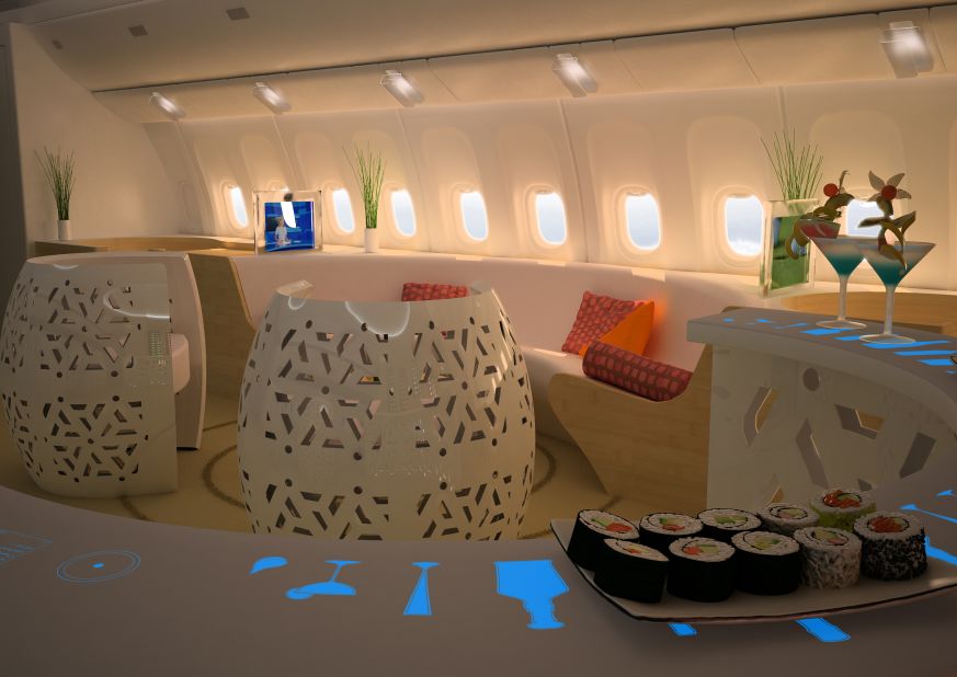 AirJet Designs' founder, Jean-Pierre Alfano, believes in-flight casinos will appeal to passengers primarily as a social space. There are worse ways to beat leg cramps.