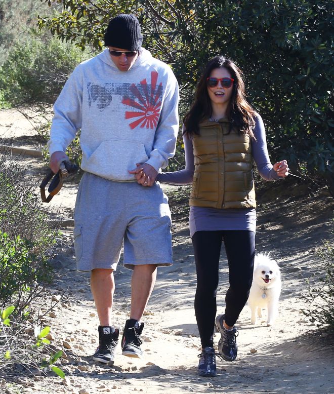 Channing Tatum and Jenna Dewan-Tatum go for a hike with their dogs in Los Angeles.